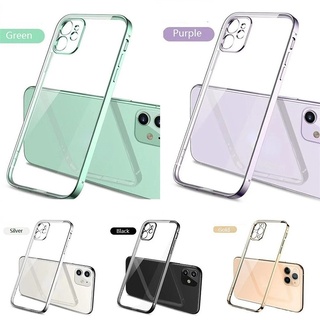 Transparent Electroplate เคส Huawei Nova 7i Nova 7 SE Soft Case Lens Protect เคส Huawei Nova 5T TPU Case Nova7i Phone Case เคสกันกระแทก