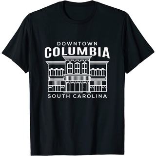 เสื้อยืดลําลอง แขนสั้น พิมพ์ลาย Downtown Columbia SC คุณภาพสูง สไตล์เกาหลีS-5XL