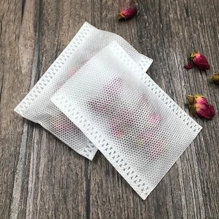 (แพ็ค 100 ใบ) ถุงชา Non-woven ซีลสามด้าน #P1077 ถุงกรองชา บรรจุสมุนไพร ซองชาสปันบอนด์