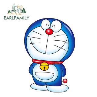 Earlfamily สติกเกอร์ไวนิล ลายกราฟิกโดราเอมอน 3D กันน้ํา สําหรับติดตกแต่งรถยนต์ รถจักรยานยนต์ 13 ซม. x 8.9 ซม.