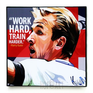 Harry Kane เฮอร์รี่ เคน Tottenham Hotspur ท็อตแนม ฮ็อตสเปอร์ อังกฤษ รูปภาพ​ติด​ผนัง​ pop art ฟุตบอล​ กรอบรูป​​ รูปภาพ