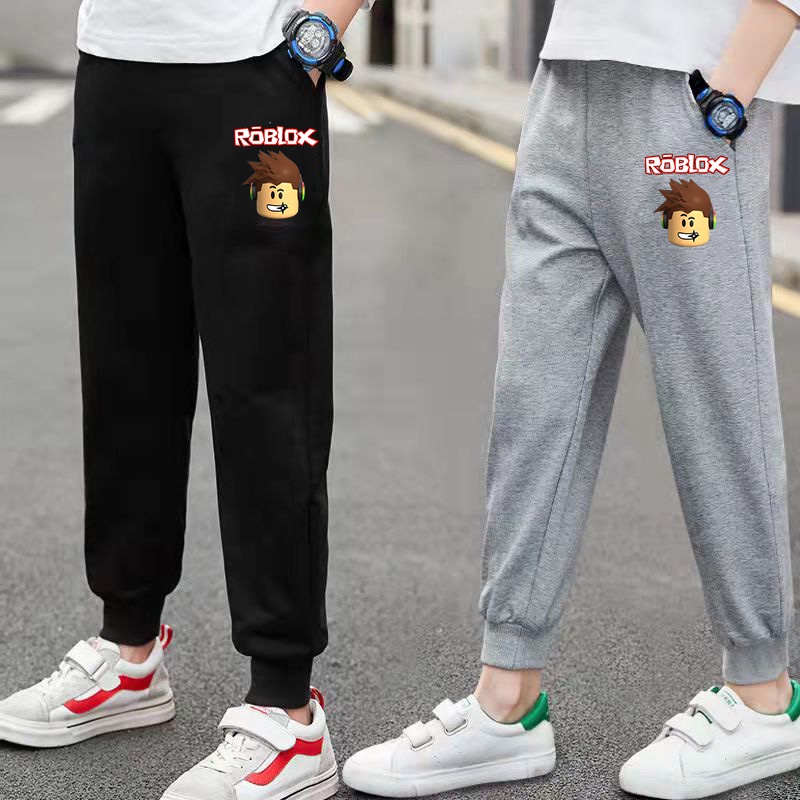 【Fashion】กางเกงขายาวลําลองสําหรับเด็กผู้ชายผ้าฝ้ายทรงหลวม