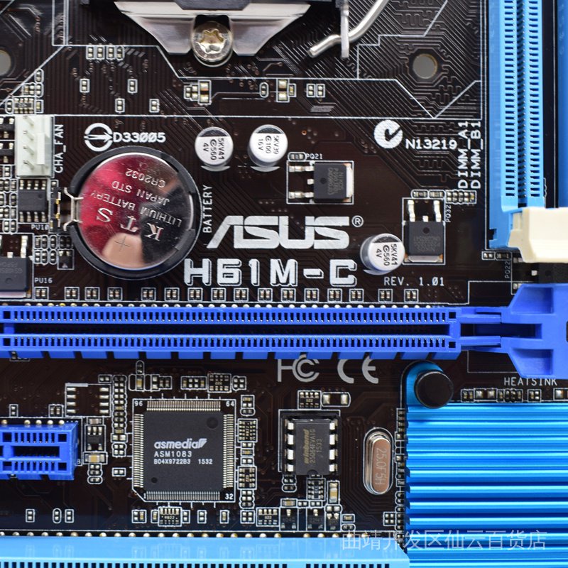 เมนบอร์ด ASUS lga1155 H61M-C lga1155 DDR3 Intel H61 16GB USB 2.0 SATA III micro ATX สําหรับ core i3-2130 usto CPU i5-3340 WD6N #4