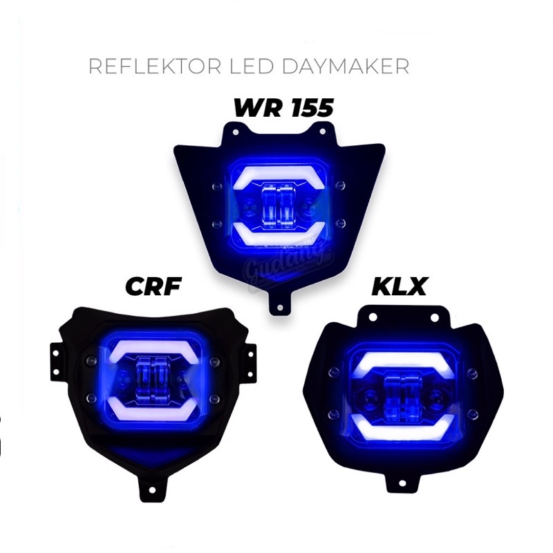 ไฟหน้าสะท้อนแสง klx crf wr 155 led daymaker plus eyes angel eyes / ไฟหน้า klx bf crf wr 155