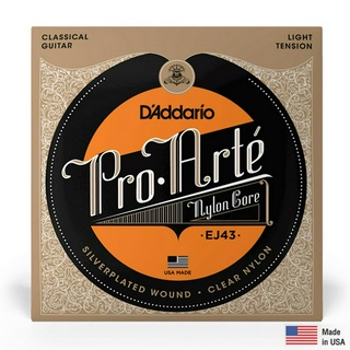 DAddario® Pro-Arté Nylon EJ43 สายกีตาร์คลาสสิค ไนลอนใส แบบพรีเมียม ของแท้ 100% (Light Tension, 0.0275 - 0.042) ** Made