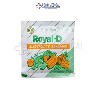 Royal-D รอยัลดี เครื่องดื่มเกลือแร่รสผลไม้รวม 25 กรัม เหมาะสำหรับผู้ที่เสียเหงื่อมาก รอแยลดี 1 ซอง