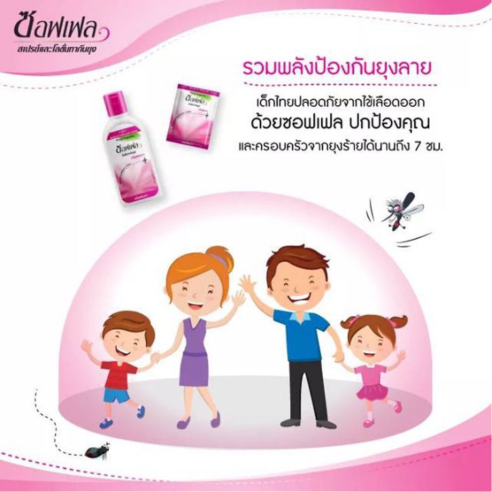 ยากันยุง ขนาด 80 มล. มีกลิ่นหอม ส้ม ดอกไม้ ตะไคร้ สมุนไพร แบบขวดสเปรย์ ใช้ กันยุง ไล่แมลง 6-7 ชม. ยี่ห้อ ซอฟเฟล MK - รูปที่ 6