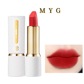 Myg ลิปสติก ลิปบาล์ม เนื้อแมตต์ กันน้ํา กันเหงื่อ ขนาดเล็ก สีขาว