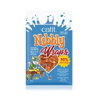 ขนมแมว ไ่ก่ฉีกเส้น Nibbly Treats คละรสชาติ (ผลิตจากเนื้อไก่แท้) Grain-Free สำหรับแมว