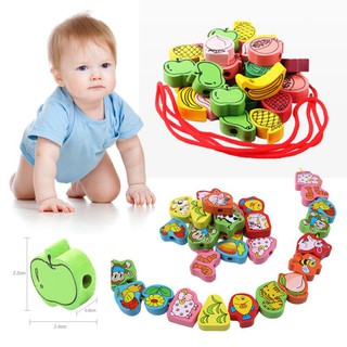 ลูกปัดไม้ของเล่นเสริมการศึกษาสำหรับเด็ก 25 ชิ้น