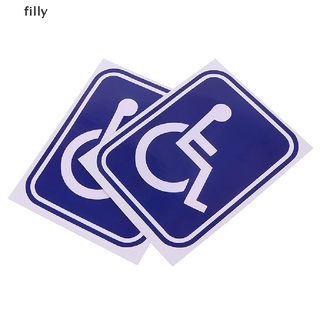 [FILLY] 2PCS Disabled Sign Disability Mobility Parking Car Sticker PVC Decal for Auto DFG