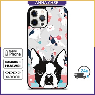 เคสโทรศัพท์มือถือ ลายสุนัข Boston Terrier สําหรับ iPhone 12 Pro Max 11 ProMax Xs Max Samsung Galaxy Note10+ S21Ultra