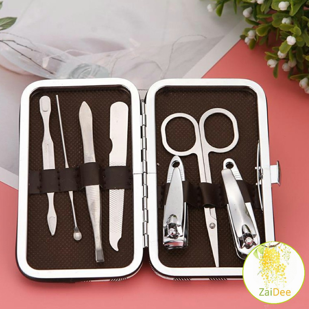 กรรไกรตัดเล็บ ชุด 7 ชิ้น ชุดเครื่องมือทำเล็บ พร้อมส่ง คละสี ของขวัญชิ้นเล็ก ๆ สีลูกกวาด Nail clippers