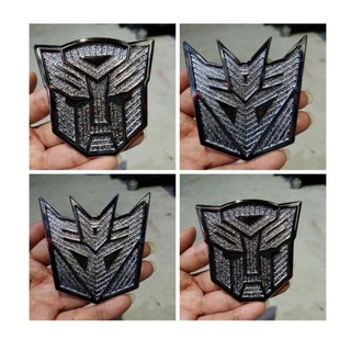 Logo Transformers.ทรานส์ฟอร์มเมอร์ สีเงินโครเมี่ยม