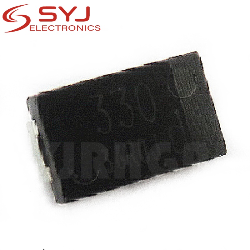 ชิ้นส่วนอิเล็กทรอนิกส์ 20 ชิ้น Smd 6 . 3 V 330 Uf Tantalum Capacitor Esr 330 Uf 4Tpb330M 7343 Can Re