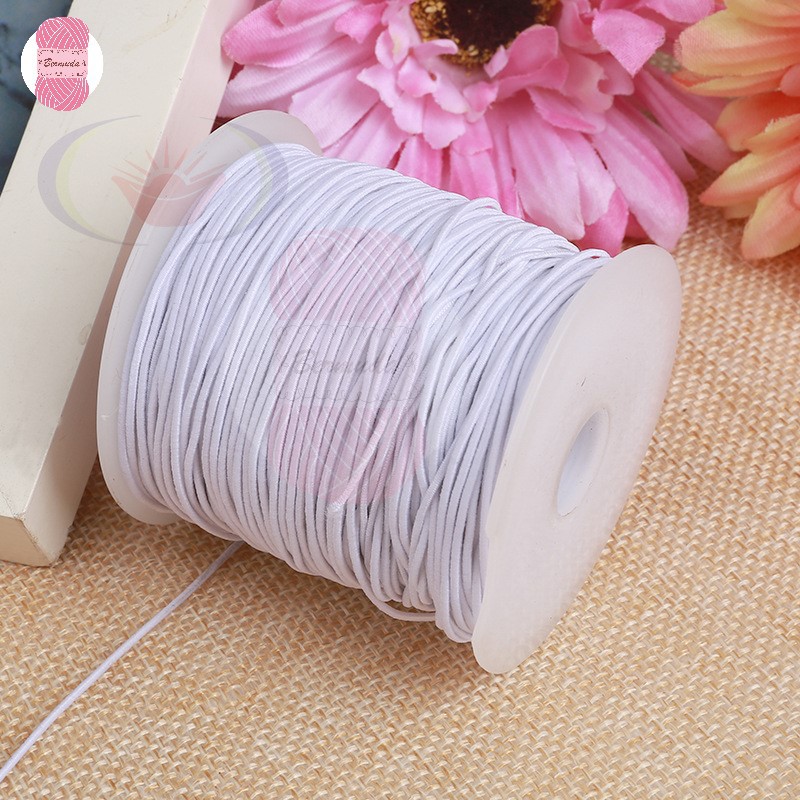 เชือกยางยืด ญี่ปุ่น 1.0 mm.(ยางทอ1เส้น) #ร้อยลูกปัด ✂ม้วนใหญ่ 100 เมตร 🧵#ยางยืด