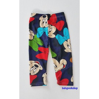 เลกกิ้งมินนี่เมาส์ minnie สีน้ำเงินหลากสีสดใส เนื้อผ้านิ่ม Size 1-4y