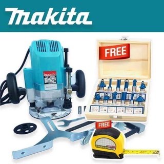 💥เร้าเตอร์ พร้อมชุดดอกยกกล่อง เครื่องเซาะร่องไม้ Makita รุ่น MK-3612BR