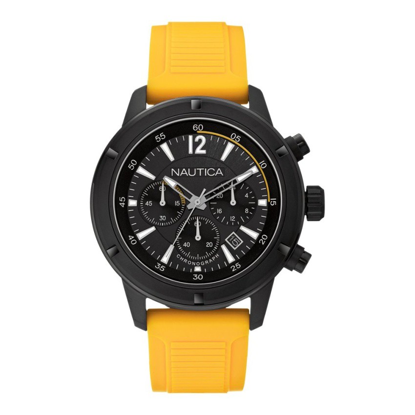 Nautica Men's N18711G Stainless Steel Watch (Yellow/Black)