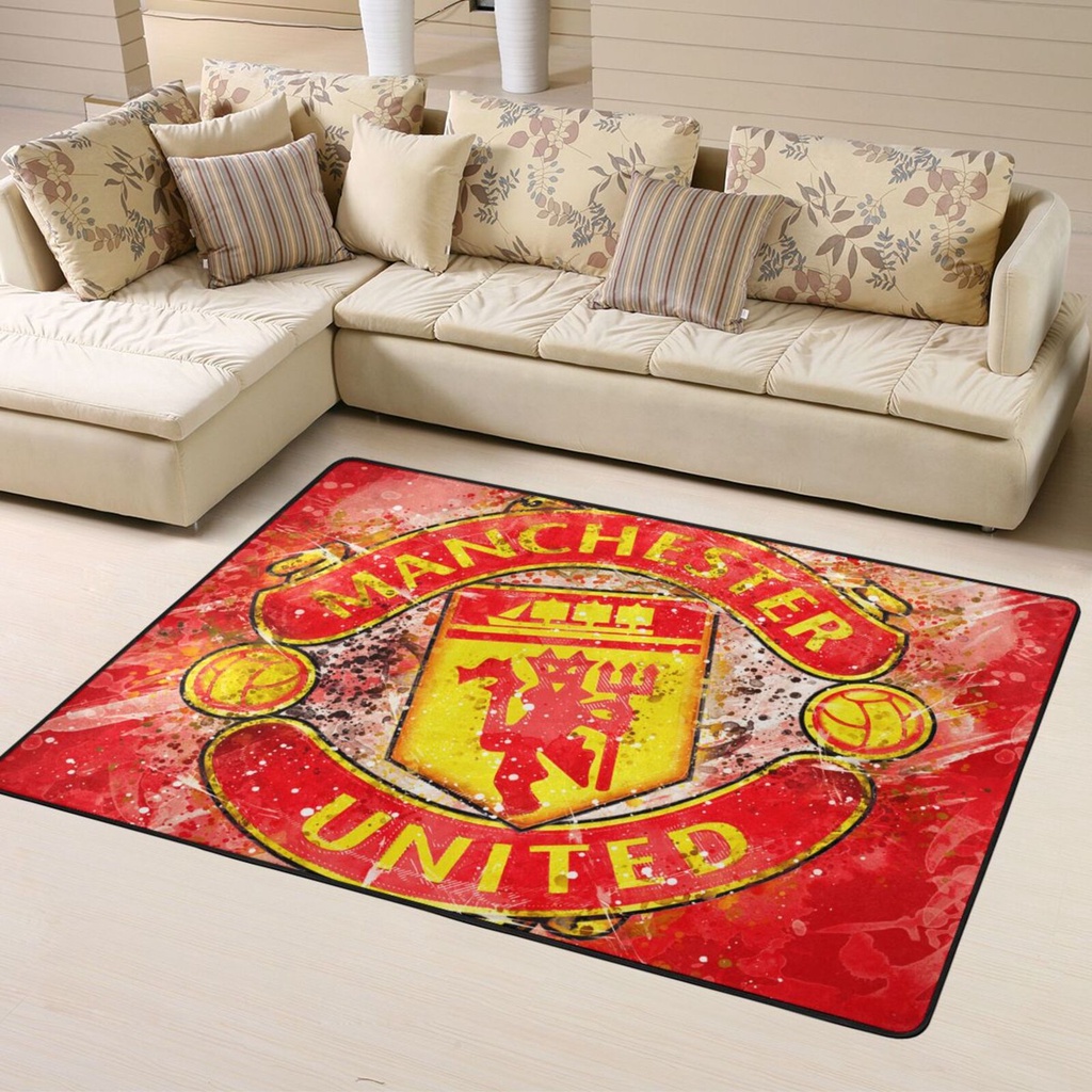 Manchester United Printed Carpet 160*120CM（63*48in）, Living Room Dining ...