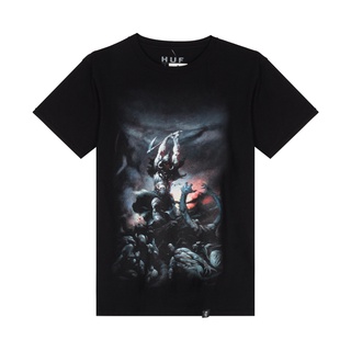 เสื้อยืดแขนสั้น พิมพ์ลายอนิเมะ HUF X FRAZETTA Artist Joint Death Dealer สําหรับผู้ชาย