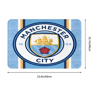 ใหม่ Manchester city พรมเช็ดเท้า ผ้าสักหลาด กันลื่น ดูดซับน้ําได้ดี แห้งเร็ว สําหรับห้องน้ํา ห้องนั่งเล่น โซฟา ห้องนอน 16x24 นิ้ว พร้อมส่ง