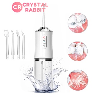 △◄۞CRYSTAL RABBIT ไหมขัดฟันพลังน้ำ Water Flosser ทำความสะอาดฟัน ดูแลช่องปาก