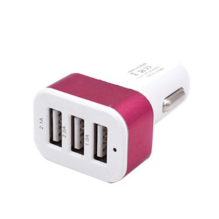 DC 5.0 V 2.1 A / 2A / 1A Car Universal 3 Port USB อะแดปเตอร์ชาร์จ