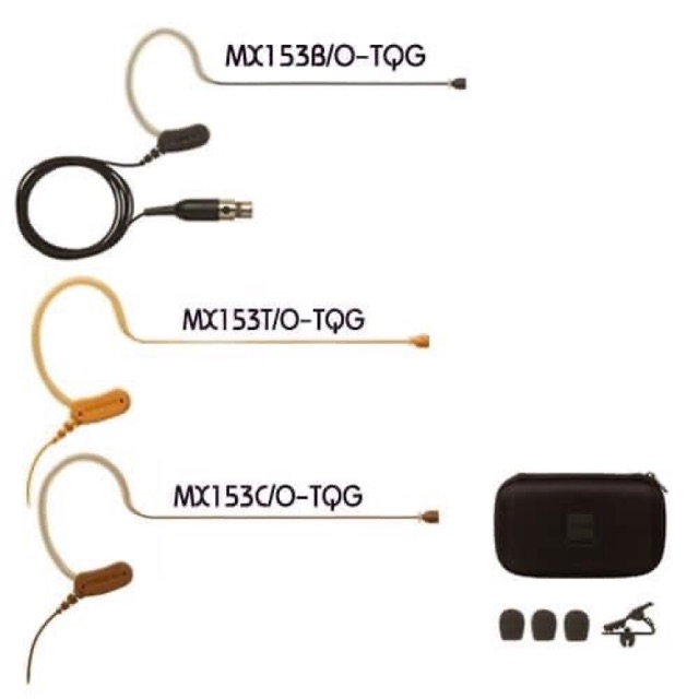 SHURE MX153T/O-TQG ไมค์คาด Earset Headworn Microphone MX153B/O-TQG (Black) MX153C/O-TQG (Cocoa) MX153T/O-TQG (Tan)