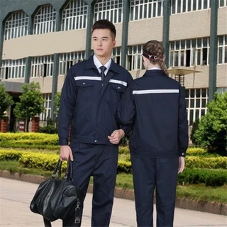 083เสื้อช่าง ผ้าคอมทวิว ทรงมาตราฐาน เนื้อดีคงทน เสื้อชอป เสื้อช็อป พื้นดำ