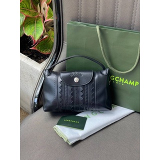 @1,790.-🔥🔥BIG BONUS + EXTRA 7 % +📍(ส่งฟรี EMS)+📍(แถม Luggage Tag)🔥🔥💯Longchamp le pliage Lace leather crossbody bag