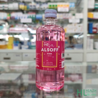 แอลกอฮอล์สเปรย์ สีชมพู Alcohol spray 70% ALSOFF PINK 450 mL กลิ่นซากุระ ฆ่าเชื้อโรค แอลซอฟฟ์