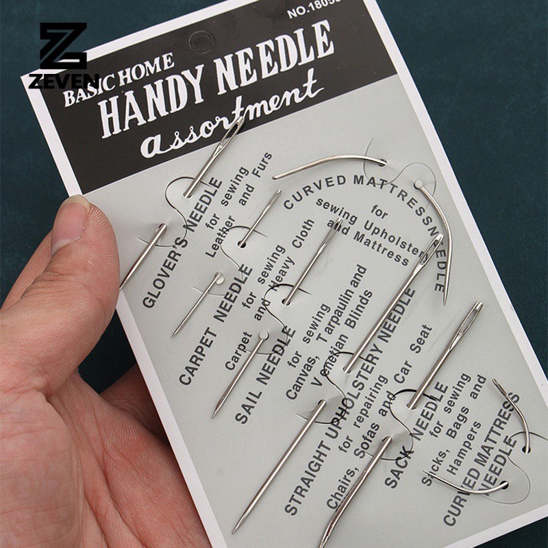 Zeven 7 ชิ้น/เซ็ตเบาะซ่อม Handy เข็มผ้าใบหนังเย็บชุดเครื่องมือ DIY