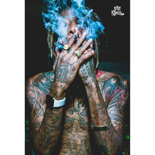 โปสเตอร์ รูปถ่าย นักร้อง แร็ปเปอร์ Wiz Khalifa 2005 POSTER 24"x35" Inch American Rapper Hip Hop V4