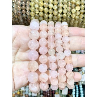 กำไลข้อมือ มอร์แกนไนต์ Morganite (เกรด AAA) *หินแท้ หินธรรมชาติ*