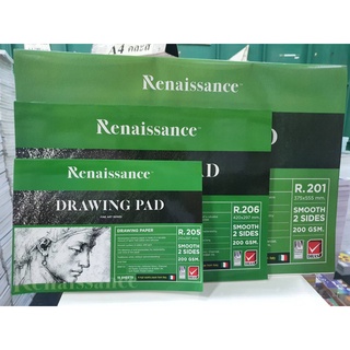 Renaissance สมุดวาดเขียน ชนิดเรียบ รุ่น R205/ R206 /R201 กระดาษหนา 200 Gms