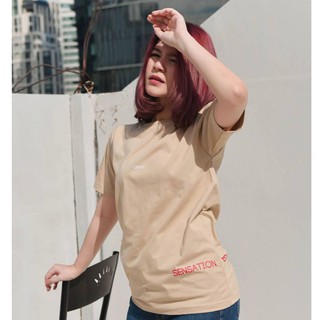 เสื้อยืดแขนสั้นคอกลม UNISEX SEIZE mode of tokyo ST100 Create ดำ ขาว ครีม  cotton100%