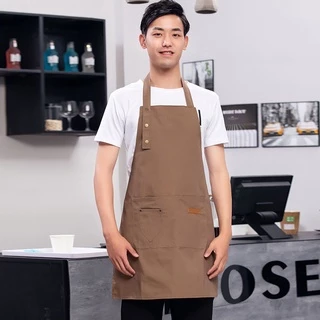 ผ้ากันเปื้อน กันน้ำมัน เอี๊ยม ผ้าทำอาหาร กันเปื้อน แบบเกาหลี ใส่แล้วสวย