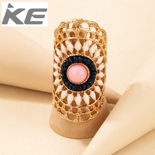 Exaggerated jewelry Alloy hollow drip ring Flower ring for girls for women low price