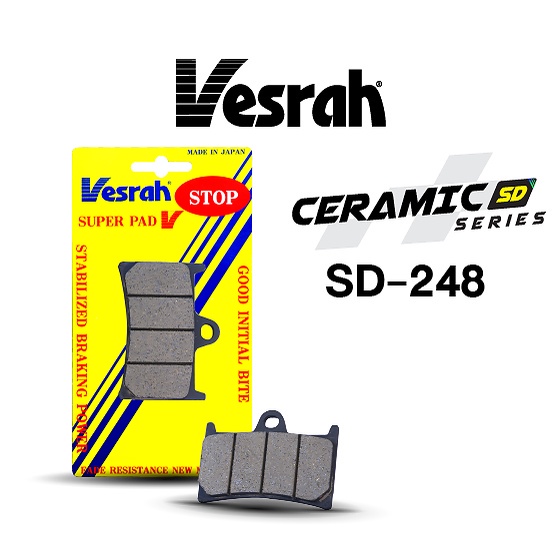 ผ้าเบรคหน้า Vesrah MT07,MT09 ( SD-248)