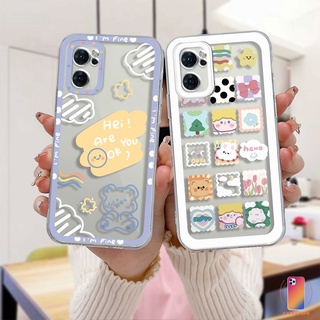 เคสใสน่ารัก OPPO A16 A95 A55 A7 A15 A54 A5S A3S A76 A96 A5 A9 A31 A53 A33 2020  A57 A57E A57S A77 Reno 4 5 5K 6 7 8 F21PRO  A1K A16E A16K A54S Reno 4 5F 4F 4 5 06 Lite A74 A15S A52 A11K   เคสโทรศัพท์มือถือแบบนิ่ม