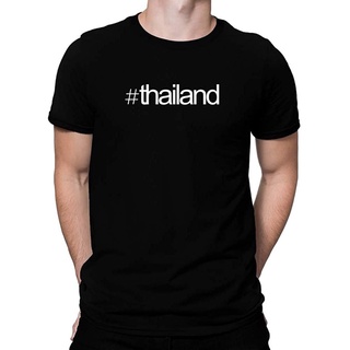 เสื้อยืดวินเทจ100%cotton เสื้อยืดผู้ชายแฟชั่น Teeburon Hashtag Thailand Bold Text T-Shirt men เสื้อ ยืด ผู้ชาย คอกลม โอเ