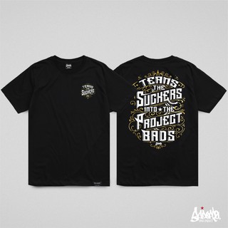เสื้อยืดสีขาว เสื้อยืดลาย รุ่น Team Bads ดำ ( ลิขสิทธิ์แท้ ) แขนสั้น เสื้อยืดชาย หญิง S-3XL