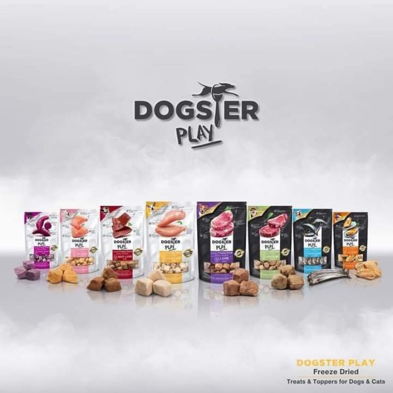 Dogster Play ขนมสุนัขเเละเเมว Freeze Dried