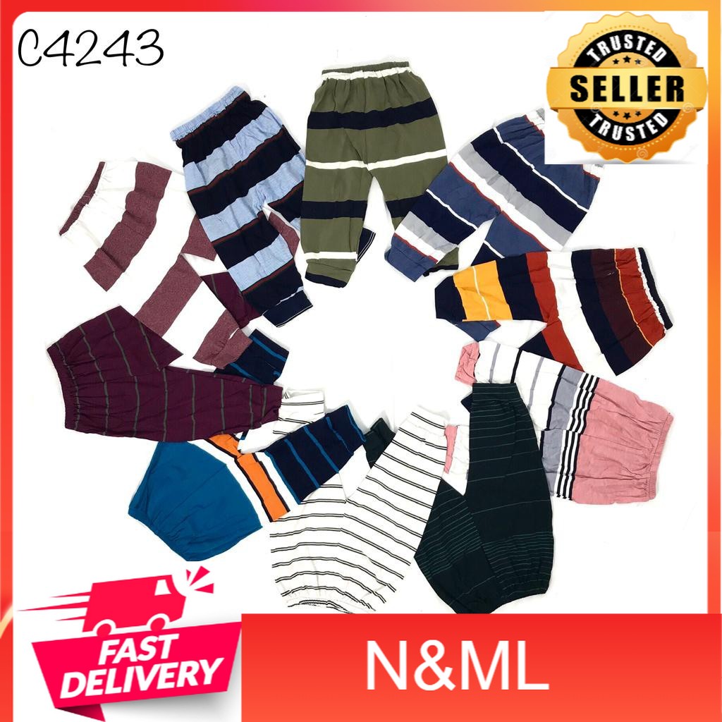 *ATH* C4243 กางเกงลายทางเด็กผู้ชาย SIZE S และ M (Random pick) 1-3 ปี