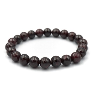 GARNET โกเมน จากพม่า ขนาด 8 มม. สร้อยข้อมือหินแท้ by siamonlineshop