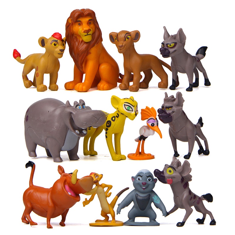 12 ชิ้น/เซ็ต Disney ภาพยนตร์ Lion King Simba Nala Pumbaa Timon Mufasa Timon แผลเป็น Zazu อะนิเมะ Action Figures ตุ๊กตาของเล่นเด็กของขวัญวันเกิด