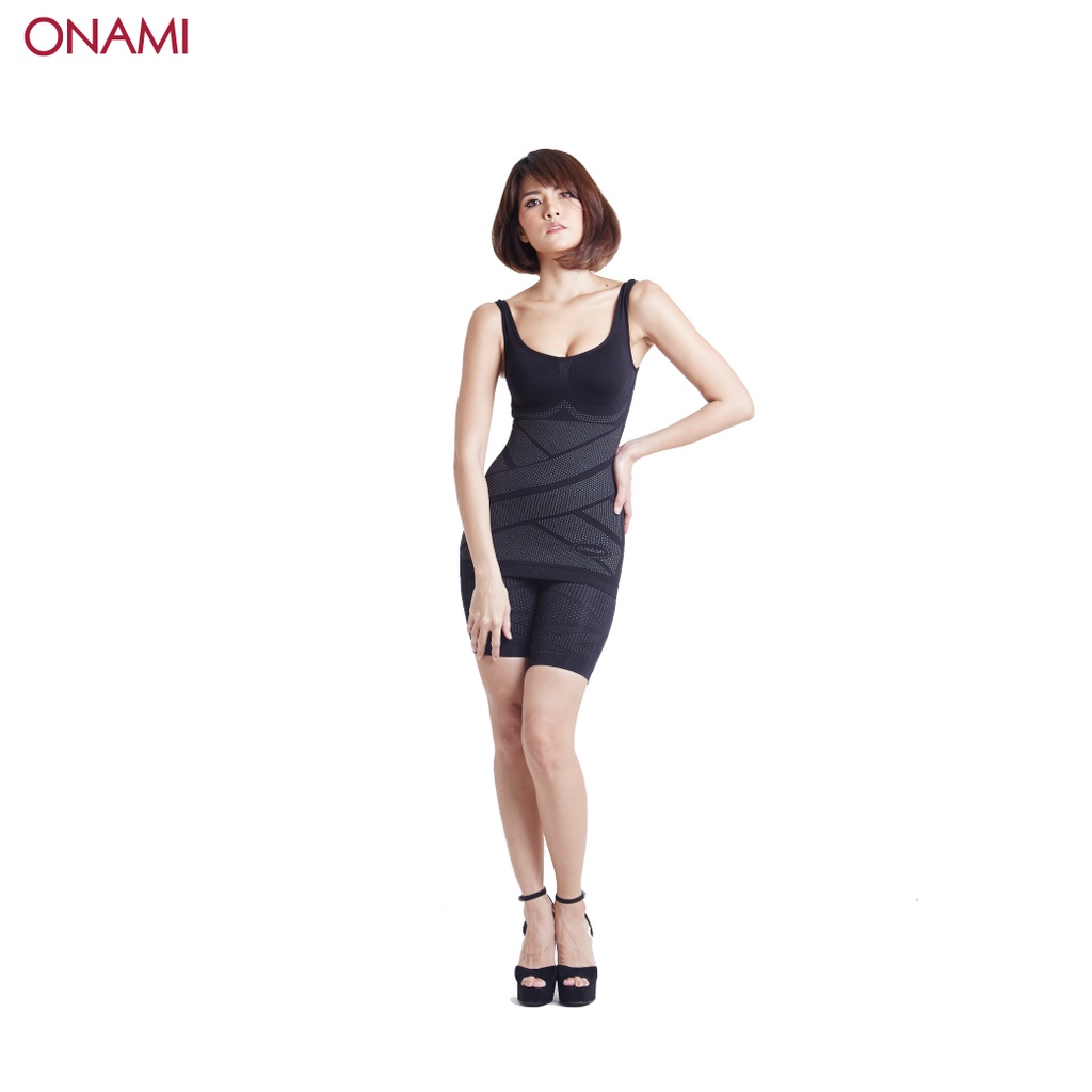 Onami X Slender สีดำ 1 ชุด (เสื้อกล้าม+กางเกงขาสั้น) โอนามิเอ็กสเลนเดอร์สีดำ 1 ชุด