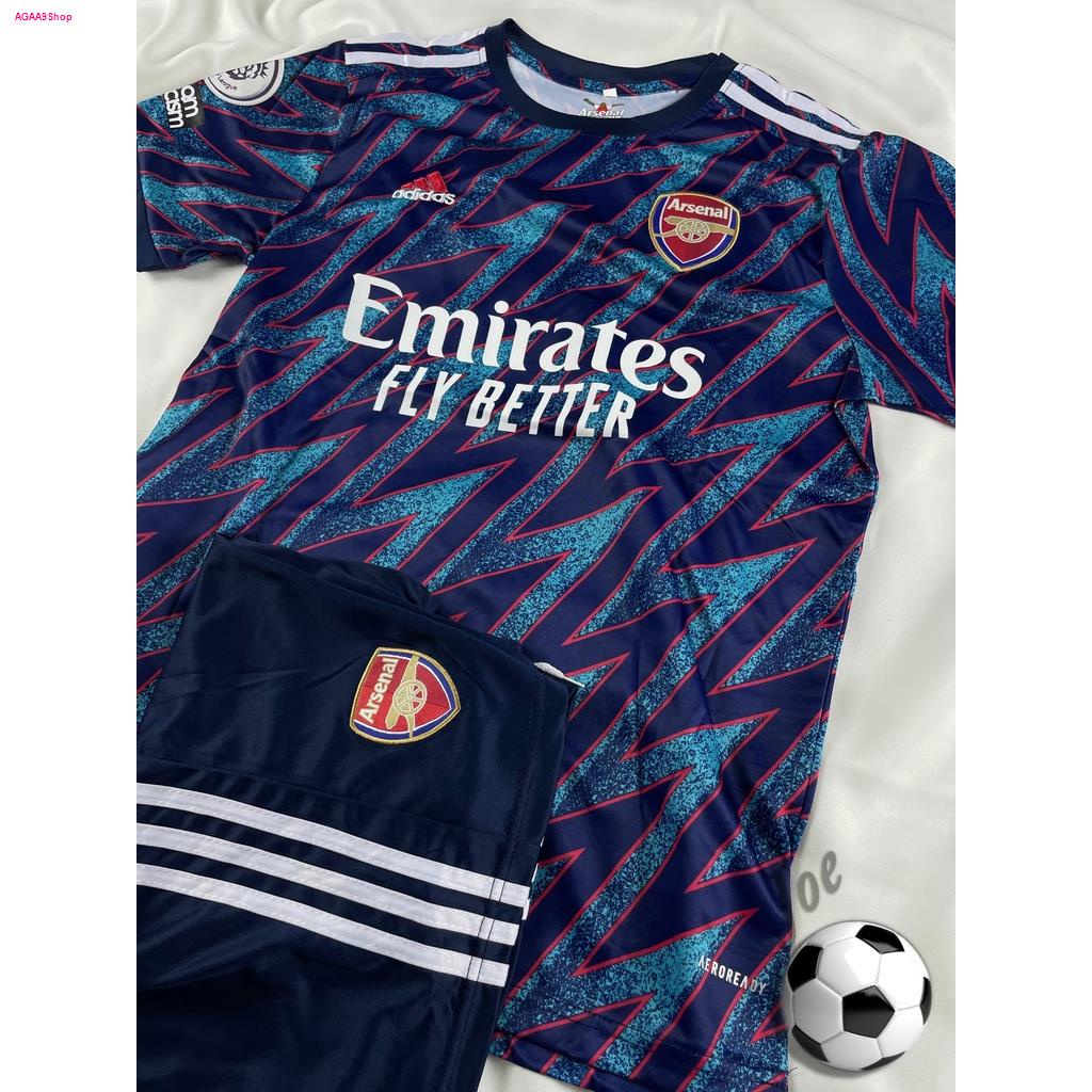 ชุดบอล Arsenal (Blue) เสื้อบอลและกางเกงบอลผู้ชาย ปี 2021-2022 ใหม่ล่าสุด