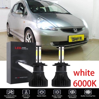 ชุดหลอดไฟหน้า LED 6000K สีขาว สําหรับ Honda Jazz GE Year 2008 2009 2010 2011 2012 2013 2 ชิ้น